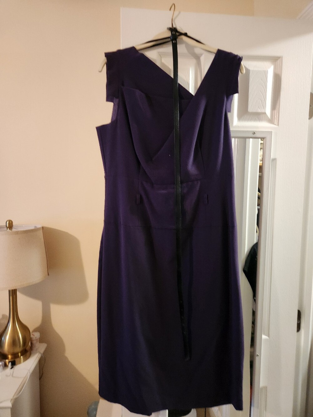 Emma & Michele Deep Purple Midi Sheath Dress